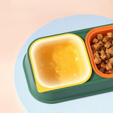 Maxbell Pet Bowl Food and Water Feeder with Stand Detachable for Pet Supplies Cats Blue