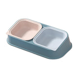 Maxbell Pet Bowl Food and Water Feeder with Stand Detachable for Pet Supplies Cats Blue