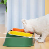 Maxbell Pet Bowl Food and Water Feeder with Stand Detachable for Pet Supplies Cats Blue