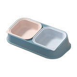 Maxbell Pet Bowl Food and Water Feeder with Stand Detachable for Pet Supplies Cats Blue