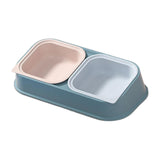 Maxbell Pet Bowl Food and Water Feeder with Stand Detachable for Pet Supplies Cats Blue