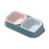 Maxbell Pet Bowl Food and Water Feeder with Stand Detachable for Pet Supplies Cats Blue