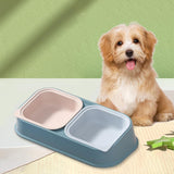 Maxbell Pet Bowl Food and Water Feeder with Stand Detachable for Pet Supplies Cats Blue