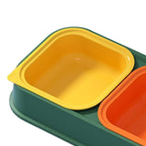 Maxbell Pet Bowl Food and Water Feeder with Stand Detachable for Pet Supplies Cats Green