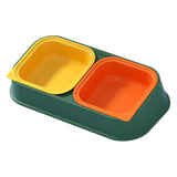 Maxbell Pet Bowl Food and Water Feeder with Stand Detachable for Pet Supplies Cats Green