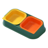 Maxbell Pet Bowl Food and Water Feeder with Stand Detachable for Pet Supplies Cats Green
