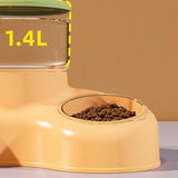 Maxbell Automatic Pet Feeder and Waterer Water Fountain Tilted Cat Food Dishes Bowls Orange