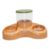 Maxbell Automatic Pet Feeder and Waterer Water Fountain Tilted Cat Food Dishes Bowls Orange