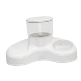 Maxbell Automatic Pet Feeder and Waterer Water Fountain Tilted Cat Food Dishes Bowls White