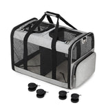 Maxbell Double Compartment Pet Carrier Ventilated Breathable for Taking A Walk