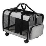 Maxbell Double Compartment Pet Carrier Ventilated Breathable for Taking A Walk
