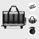 Maxbell Double Compartment Pet Carrier Ventilated Breathable for Taking A Walk