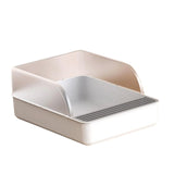 Maxbell Cat Litter Box Kitty Litter Pan High Sided Rim Deep Toilet for Small Cats