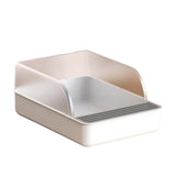 Maxbell Cat Litter Box Kitty Litter Pan High Sided Rim Deep Toilet for Small Cats