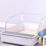 Maxbell Cat Litter Box Kitty Litter Pan High Sided Rim Deep Toilet for Small Cats