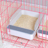 Maxbell Cat Litter Box Kitty Litter Pan High Sided Rim Deep Toilet for Small Cats