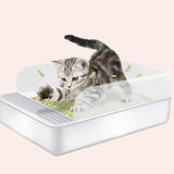 Maxbell Cat Litter Box Kitty Litter Pan High Sided Rim Deep Toilet for Small Cats