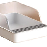 Maxbell Cat Litter Box Kitty Litter Pan High Sided Rim Deep Toilet for Small Cats