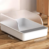 Maxbell Cat Litter Box Kitty Litter Pan High Sided Rim Deep Toilet for Small Cats