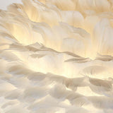 Maxbell LED Feather Table Lamp Desk Light Romantic for Bedside Study Room Bedroom