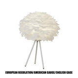Maxbell LED Feather Table Lamp Desk Lamp Reading Lamp Decorative for Wedding Bar