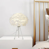 Maxbell Modern Feather Table Lamp Desk Lamp Night Lamp for Living Room Bedroom Home