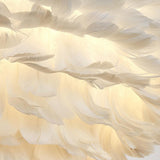 Maxbell Modern Feather Table Lamp Desk Lamp Night Lamp for Living Room Bedroom Home