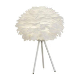 Maxbell Modern Feather Table Lamp Desk Lamp Night Lamp for Living Room Bedroom Home