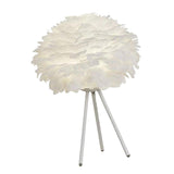 Maxbell Modern Feather Table Lamp Desk Lamp Night Lamp for Living Room Bedroom Home