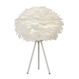 Maxbell Modern Feather Table Lamp Desk Lamp Night Lamp for Living Room Bedroom Home