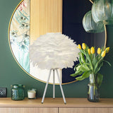 Maxbell Modern Feather Table Lamp Desk Lamp Night Lamp for Living Room Bedroom Home