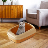 Maxbell High Sided Cat Litter Box Holder 25.6x18x8.7inch Kitty Capacity 24L Sturdy