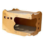 Maxbell 2 in 1 Cat Scratcher Bed Lounge Toy Claws Care Kitten Play Post Indoor