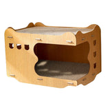 Maxbell 2 in 1 Cat Scratcher Bed Lounge Toy Claws Care Kitten Play Post Indoor