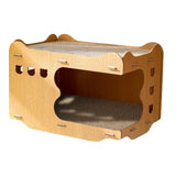 Maxbell 2 in 1 Cat Scratcher Bed Lounge Toy Claws Care Kitten Play Post Indoor