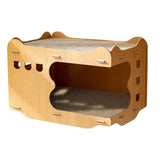 Maxbell 2 in 1 Cat Scratcher Bed Lounge Toy Claws Care Kitten Play Post Indoor