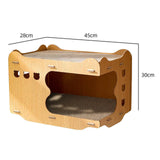 Maxbell 2 in 1 Cat Scratcher Bed Lounge Toy Claws Care Kitten Play Post Indoor