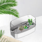 Maxbell Detachable Tortoise Turtle Tank with Water Pump Durable for Small Amphibious Small White