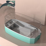 Maxbell Detachable Tortoise Turtle Tank with Water Pump Durable for Small Amphibious Small Blue