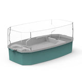 Maxbell Detachable Tortoise Turtle Tank with Water Pump Durable for Small Amphibious Small Blue