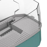 Maxbell Detachable Tortoise Turtle Tank with Water Pump Durable for Small Amphibious Small Blue