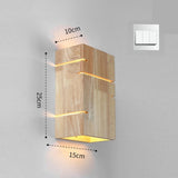 Maxbell Nature Wooden Wall Light Retro Light Fixture for Wall Living Room