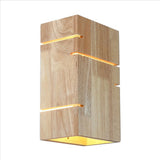 Maxbell Nature Wooden Wall Light Retro Light Fixture for Wall Living Room