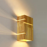 Maxbell Nature Wooden Wall Light Retro Light Fixture for Wall Living Room