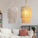 Maxbell Handmade Macrame Lamp Shade Boho Chandelier Lampshade for Bedroom Nursery