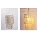 Maxbell Handmade Macrame Lamp Shade Boho Chandelier Lampshade for Bedroom Nursery
