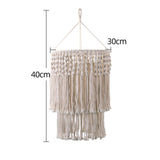 Maxbell Handmade Macrame Lamp Shade Boho Chandelier Lampshade for Bedroom Nursery