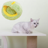 Maxbell Cat Bed Plush Bed for Pets Soft with Removable Washable Cushion Comfortable Green 35cm