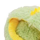 Maxbell Cat Bed Plush Bed for Pets Soft with Removable Washable Cushion Comfortable Green 35cm