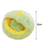 Maxbell Cat Bed Plush Bed for Pets Soft with Removable Washable Cushion Comfortable Green 35cm